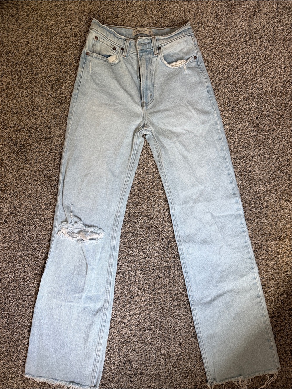 Abercrombie & Fitch Light Blue Straight Leg Jeans
